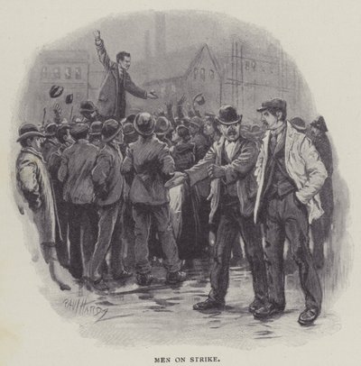 Streikende Männer von Paul Hardy