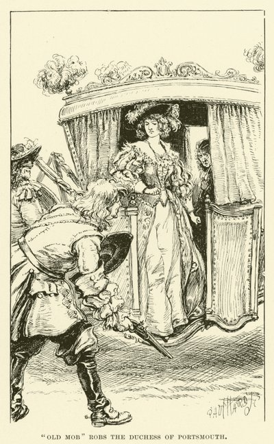 "Old Mob" beraubt die Herzogin von Portsmouth (Gravur) von Paul Hardy