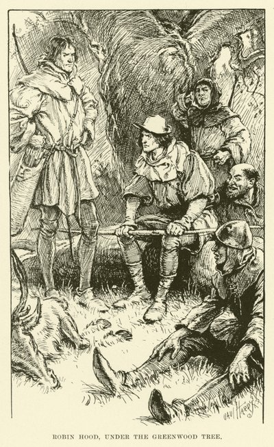 Robin Hood, unter dem Grünholzbaum von Paul Hardy