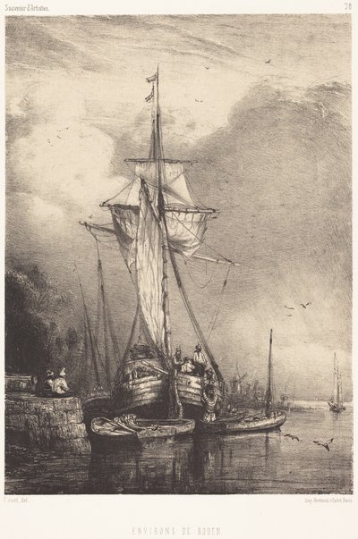 In der Nähe von Rouen von Paul Huet