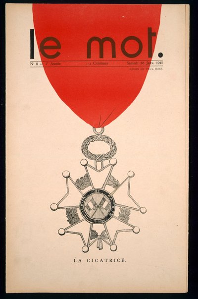 La cicatrice, Titelseite von 