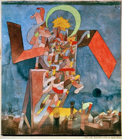 Ein Dämon über Booten von Paul Klee