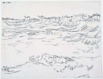 München Bucht, die Militärischen Unterstände, vor dem Hintergrund der ersten Häuser in Milbertshofen von Paul Klee