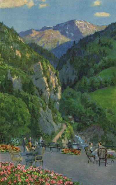 Schweizer Kurorte: Passugg, Kurhaus Gartenterrasse von Paul Kutscha