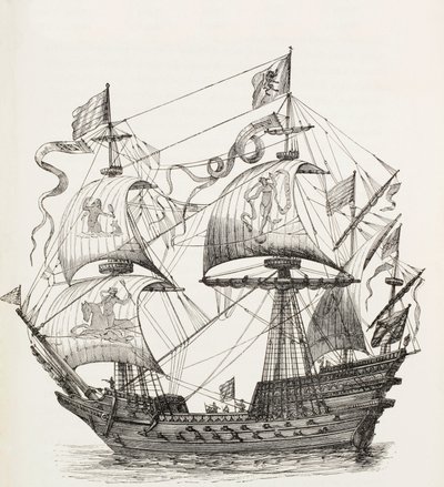Kriegsschiff des 16. Jahrhunderts von Paul Lacroix