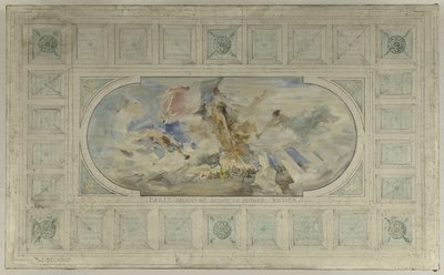 Skizze für die Eingangshalle des Pariser Rathauses: Das moderne Paris empfängt die ganze Welt von Paul Louis Delance