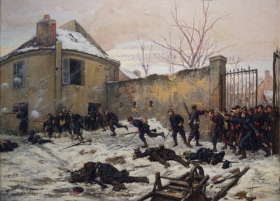 Angriff auf eine Burg durch mobile Wachen im Jahr 1870, späte 19. Jahrhundert von Paul Louis Narcisse Grolleron