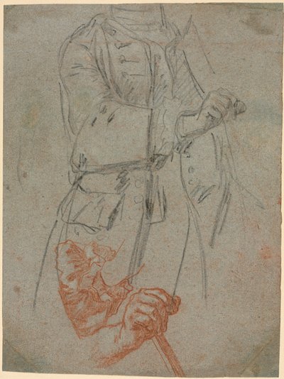 Studien eines Kostüms, Ärmels und Hand von Paul Michel Hossard