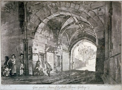 Tor unter der Gemäldegalerie von Königin Elizabeth, Windsor Castle, Berkshire, 1812 von Paul Sandby