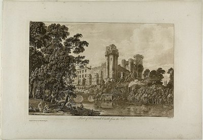 Teil von Warwick Castle von Südosten, Platte 4 von Paul Sandby