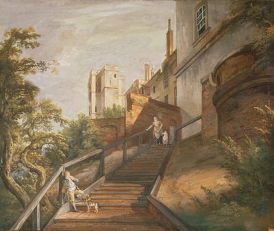 Teil der Hundert Stufen und Winchester Tower, Windsor Castle von Paul Sandby