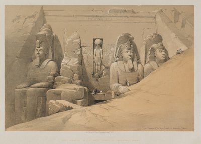 Ägypten und Nubien, Band II: Vorderansicht des Großen Tempels von Abu Simbel, Nubien von Paul Signac