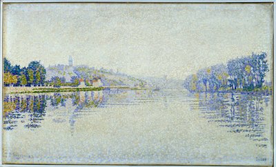 Am Flussufer, die Seine und Herblay von Paul Signac