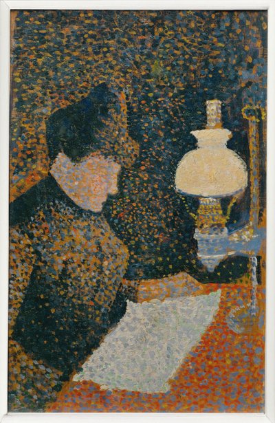 Frau unter der Lampe von Paul Signac