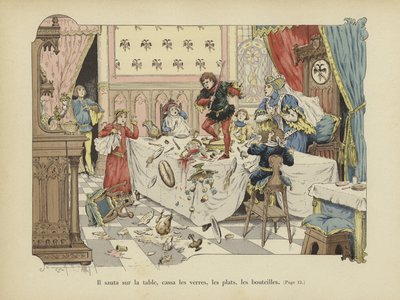 Er sprang auf den Tisch und zerbrach Gläser, Teller und Flaschen von Paul de Semant
