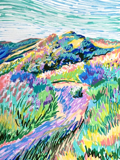 Lebendige Wiesenlandschaft von Pauline Wegman | Key and Sea Creative