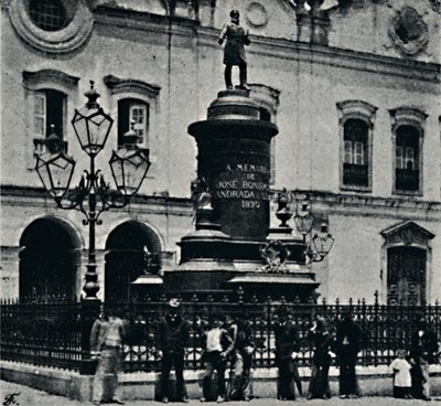 Statue von Jose Bonifacio. Largo de S. Francisco, 1895 von Paulo Kowalsky