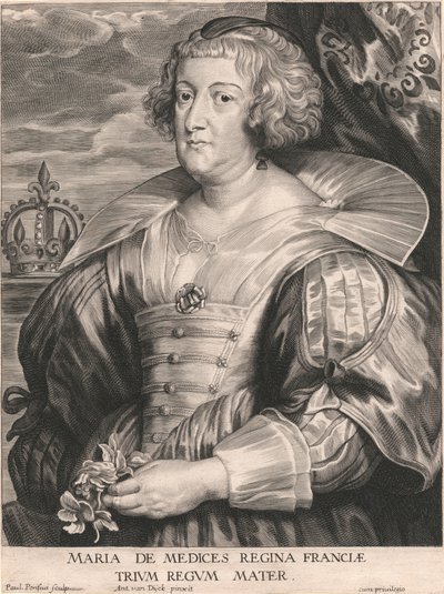 Maria de Medices Regina Franciæ, Mutter der drei Könige von Paulus Pontius