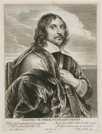 Porträt von Johannes de Heem von Paulus Pontius