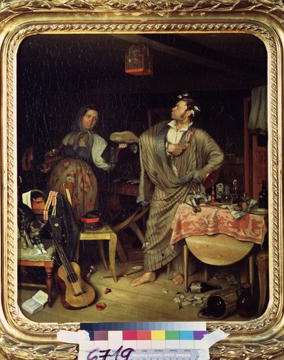 Ich bin Reiter! (oder der Morgen des frisch dekorierten Offiziers) von Pavel Andreevich Fedotov