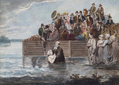 Eine Philadelphia-Anabaptisten-Taufe während eines Sturms, 1811-ca. 1813 von Pavel Petrovic Svin