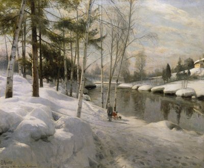 Apriltag an der Hunnselva, Raufoss von Peder Monsted