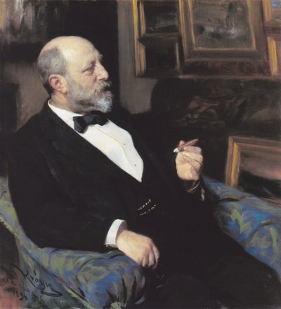 Porträt des Tabakfabrikanten Heinrich Hirschsprung. Gründer der Sammlung. von Peder Severin Krøyer