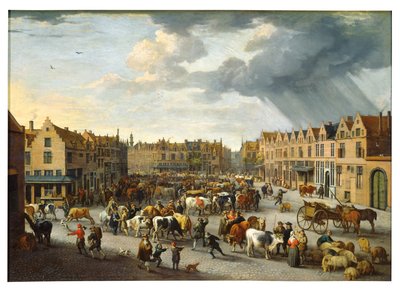 Der Alte Ochsenmarkt in Antwerpen von Peeter van Bredael
