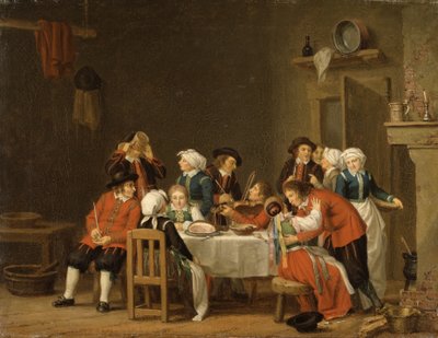 Gesellige Szene in einer Bauernhütte von Pehr Hilleström