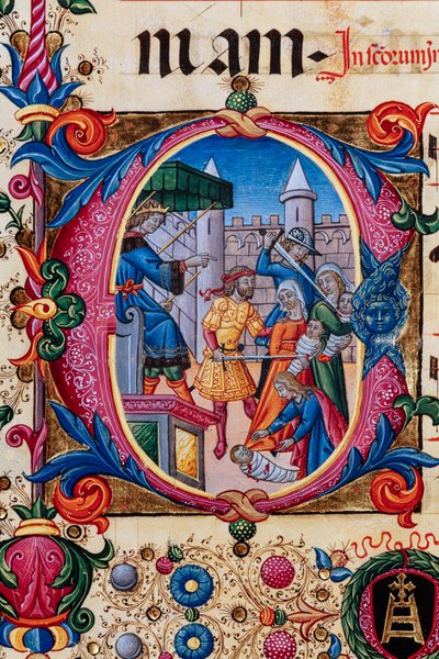 Massaker der Unschuldigen, von Pellegrino di Mariano (Detail) von Pellegrino di Mariano