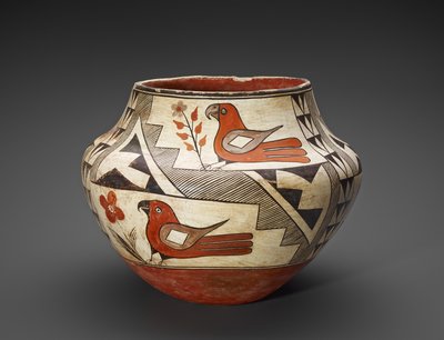Krug (Olla) mit Papageien von People Acoma