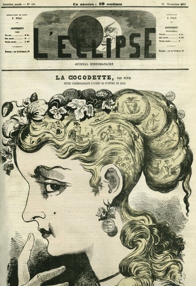 Cocodette, eine Studie der Phrenologie nach dem Gall-System. Titelblatt in „L