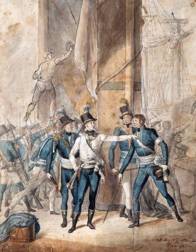 Prinz Karl XIII. von Schweden in der Schlacht von Hogland am 17. Juli 1788 von Per  Krafft