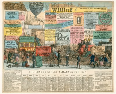 Der London Almanach für 1877 von Percy Cruikshank