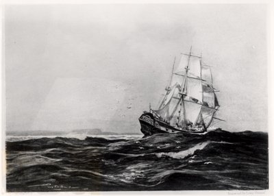 Die Endeavour auf See, 1900, graviert von Lowy von Percy F.S. Spence