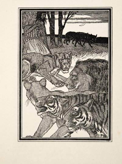 Eine dankbare Löwin, aus Hundert Anekdoten von Tieren, veröffentlicht 1924 von Percy J. Billingshurst