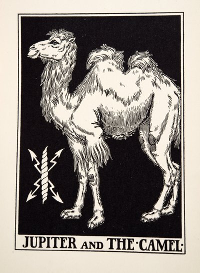 Jupiter und das Kamel, aus Hundert Fabeln von Äsop, veröffentlicht 1903 von Percy J. Billingshurst