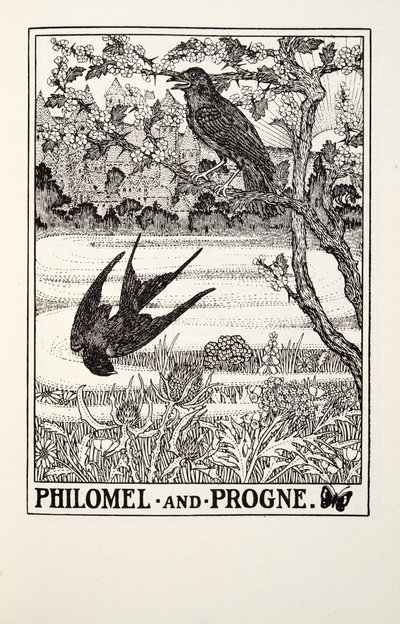Philomel und Progne, aus Fontaine Fabeln, veröffentlicht 1905 von Percy J. Billingshurst