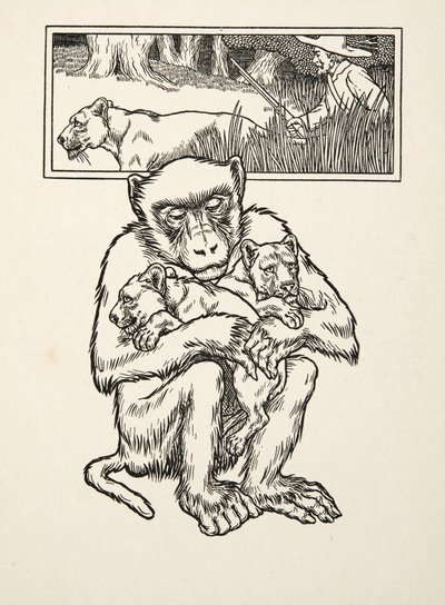 Hilfe erbitten, aus Hundert Anekdoten von Tieren, veröffentlicht 1924 von Percy J. Billingshurst