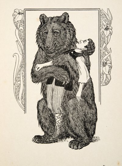 Der Bär und das Kind, aus Hundert Anekdoten über Tiere, veröffentlicht 1924 von Percy J. Billingshurst