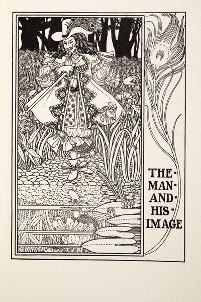 Der Mann und sein Bild, aus Fontaine Fables, veröffentlicht 1905 von Percy J. Billingshurst