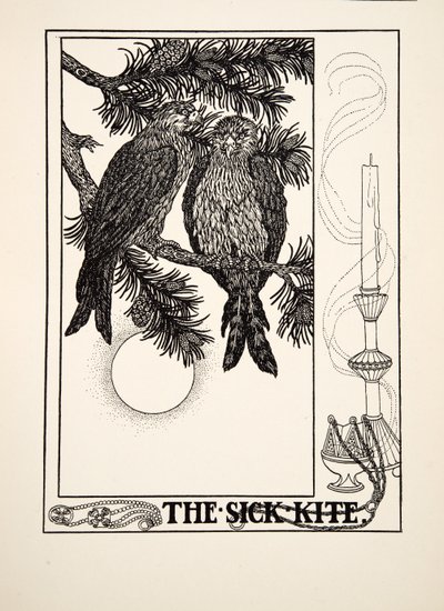 Der kranke Milan, aus Hundert Fabeln von Äsop, veröffentlicht 1903 von Percy J. Billingshurst