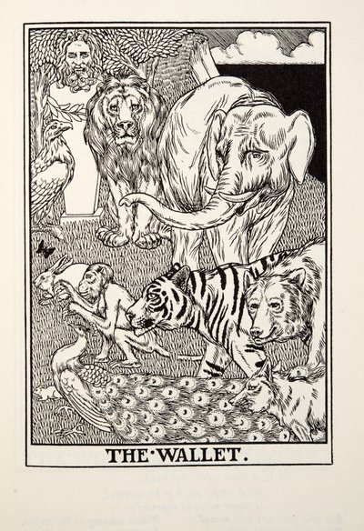 Das Portemonnaie, aus Fontaine Fabeln, veröffentlicht 1905 von Percy J. Billingshurst