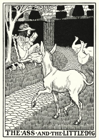 Fabeln von La Fontaine: Der Esel und der kleine Hund von Percy James Billinghurst