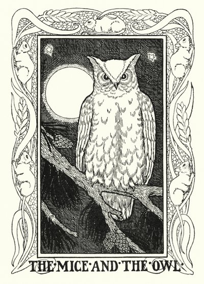 Fabeln von La Fontaine: Die Mäuse und die Eule von Percy James Billinghurst