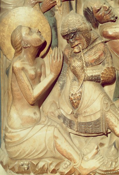 Das Martyrium der Heiligen Thekla, Detail vom Hochaltar von Pere Johan