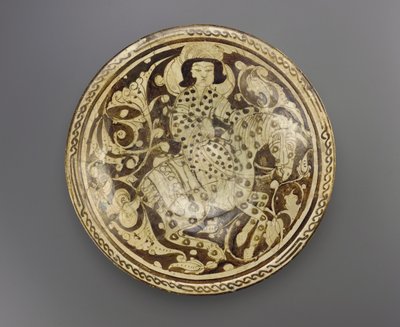 Schale, Region Kashan, Iran, Saljuq-Dynastie, spätes 12. bis frühes 13. Jahrhundert von Persian School