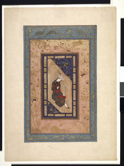 Porträt eines Safawiden-Prinzen, ca. 1590-1630 oder später von Persian School
