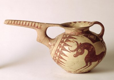 Gefäß mit dekorativen Mustern, die Sonne und Mond symbolisieren, aus Sialk, Iran, 1. Jahrtausend v. Chr. von Persian School