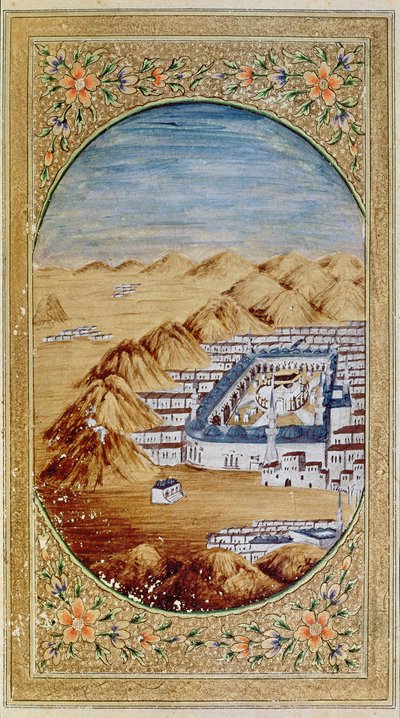 Supplement Persan 1389 fol.39 Das Grab des Propheten in Medina von Persian School